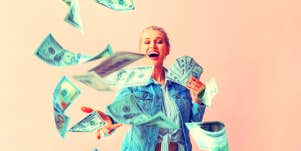 woman manifesting money