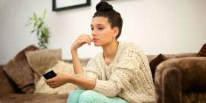 woman on her phone