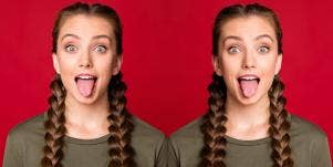 woman with her mouth open