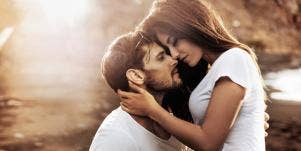 woman hugging man
