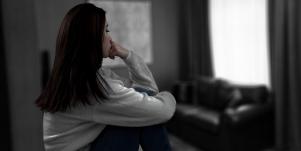 woman sitting down