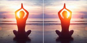 woman performing yoga