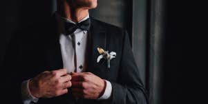 groom button shirt