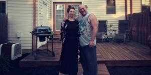 photo of author dressed up by her father