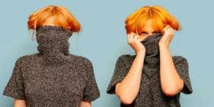 shy woman