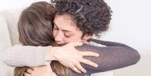 two women hugging