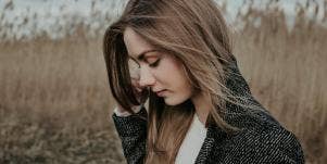 shy woman