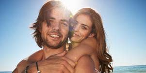 Leo couple having fun in the sun