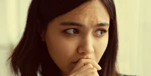 Sad woman coping with grief