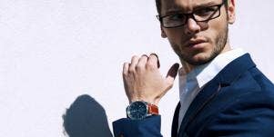 man wearing watch