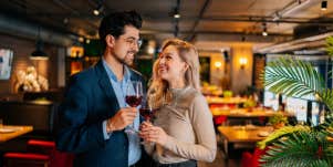 man, woman, dating event 
