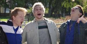 pete davidson and two SNL actors in Man Park, a skit about male loneliness
