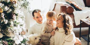 Man, Woman, Son, Dog