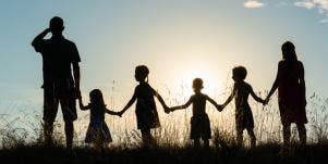 large family of children