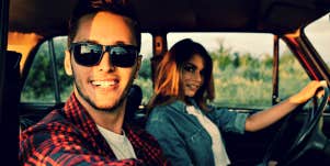 couple in car