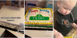 Mom gets blank cake from Costco