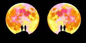 couple under full moon