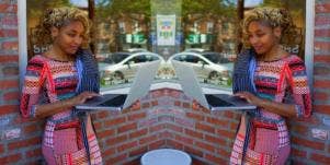 woman on laptop