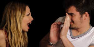 wife yelling at husband