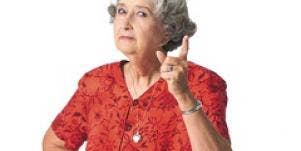 old woman wagging finger