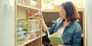 woman organizing her spices