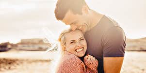 sweet couple in the sunlight