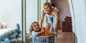 mom and kids