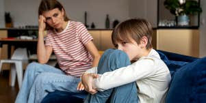 Mom worried about her upset son who she is trying to get to open up and talk