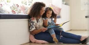 mom reading to child