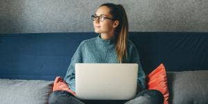 woman with laptop