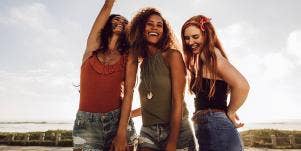 group of women hanging out together