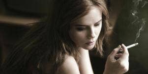 woman smoking