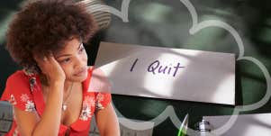 Woman rady to quit her job