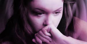 grieving woman