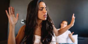 stressed annoyed wife