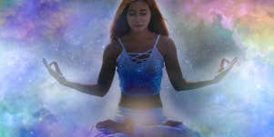 woman meditating