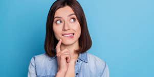 woman thinking before she speaks