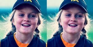 little girl smiling
