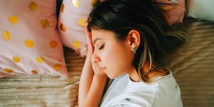 woman taking a nap