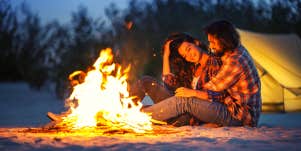 couple camping