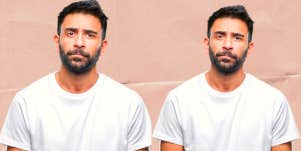 frustrated man looking at the camera