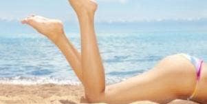 Sexy summer legs beach