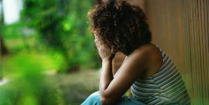 woman upset