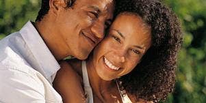 smiling black couple