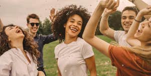 group of people dancing and having fun