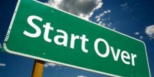 start over sign