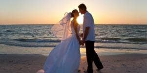sunset wedding