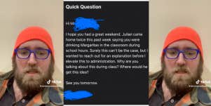 Teacher accused of drinking in class