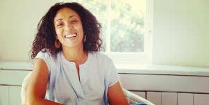 woman smiling
