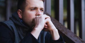 man thinking about getting sober